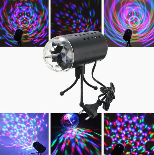 Get ready for the Holidays with 3W Full Color LED Crystal Voice Controlled Rotary RGB Stage Light DJ Disco Lamp+Free Shipping