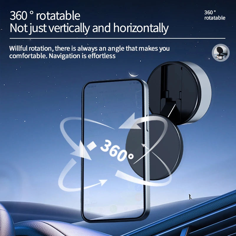 360° Rotatable Vacuum Phone holder Suction Cup Foldable Car Mount Phone Stand Navigation Stand For iPhone Samsung Xiaomi