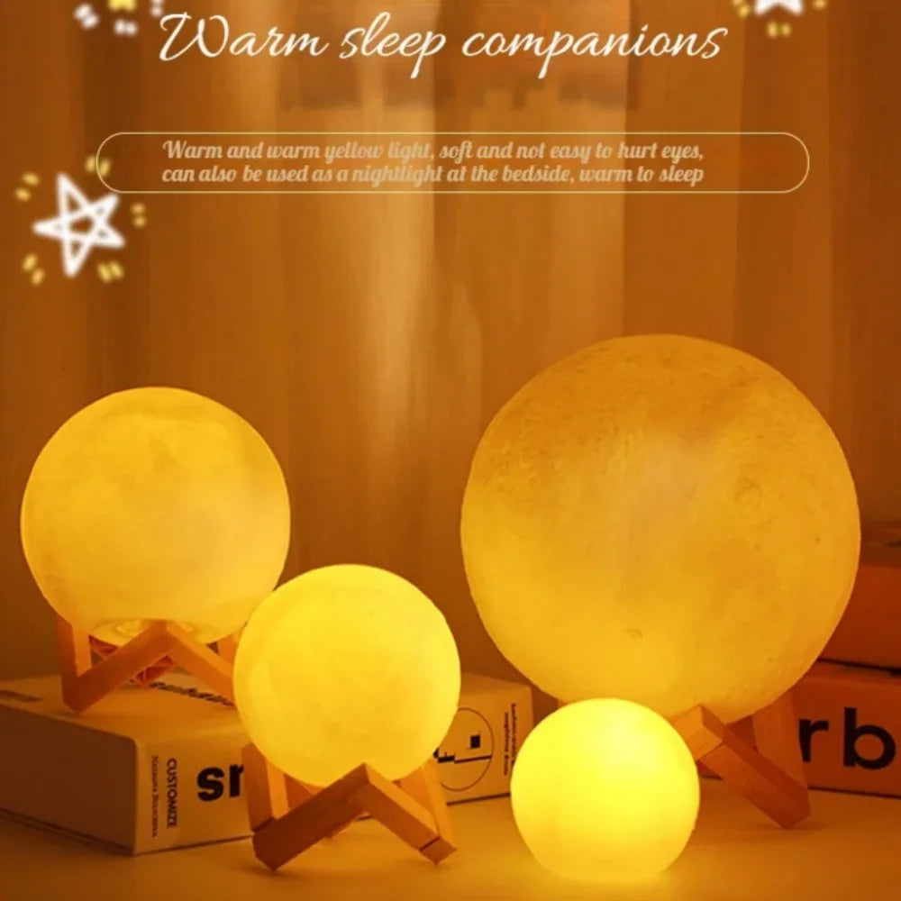 Hot Selling Moon Light Romantic Atmosphere Room Decoration Warm Soft Light Accompany Night Lamp Birthday Gift for Friends