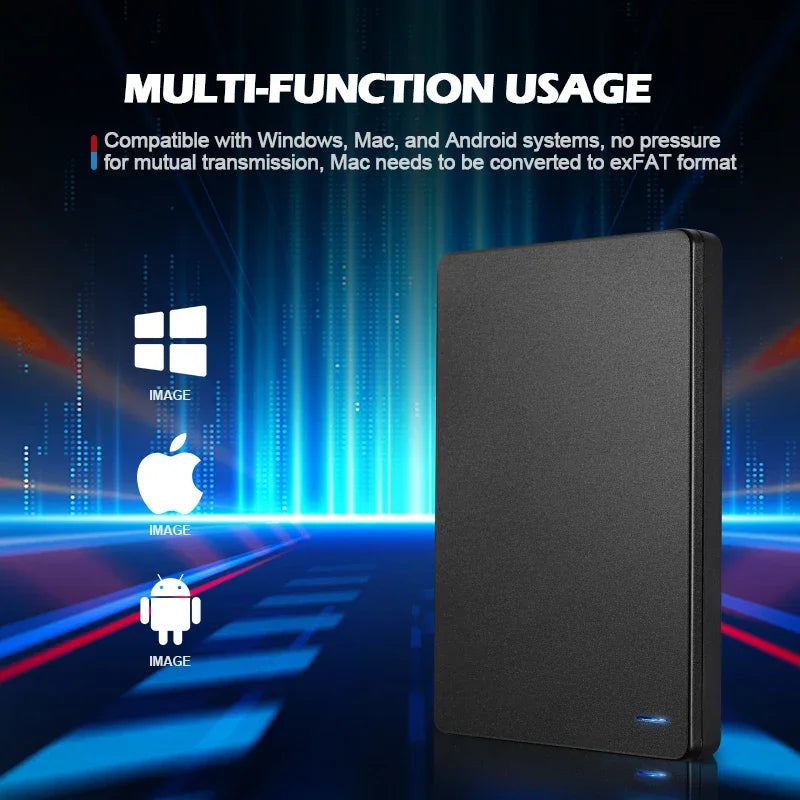 Portable HD External Hard Drive, 320GB, 500GB, 1TB, USB 3.0, HDD for PC, MacBook, PS4, PS5, 2.5"