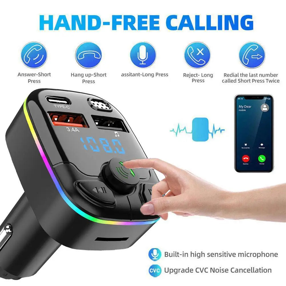 Quility Bluetooth 5.0 Car FM Transmitter