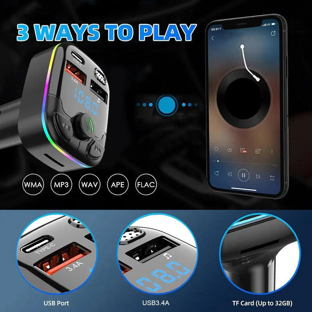 Quility Bluetooth 5.0 Car FM Transmitter