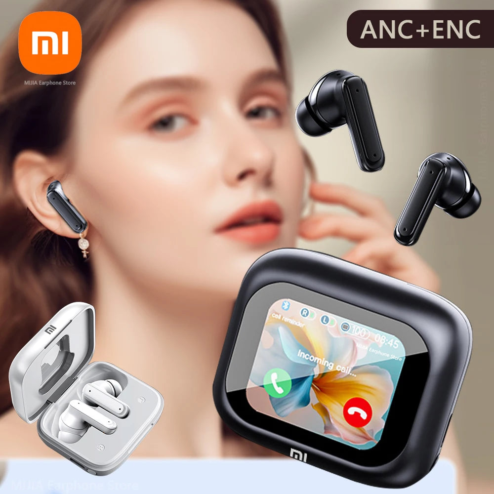 XIAOMI New Full In Touch Screen Headphone ANC E18 Pro Bluetooth5.4 Noise Cancelling Earphone Wireless InEar ENC Earbuds With Mic