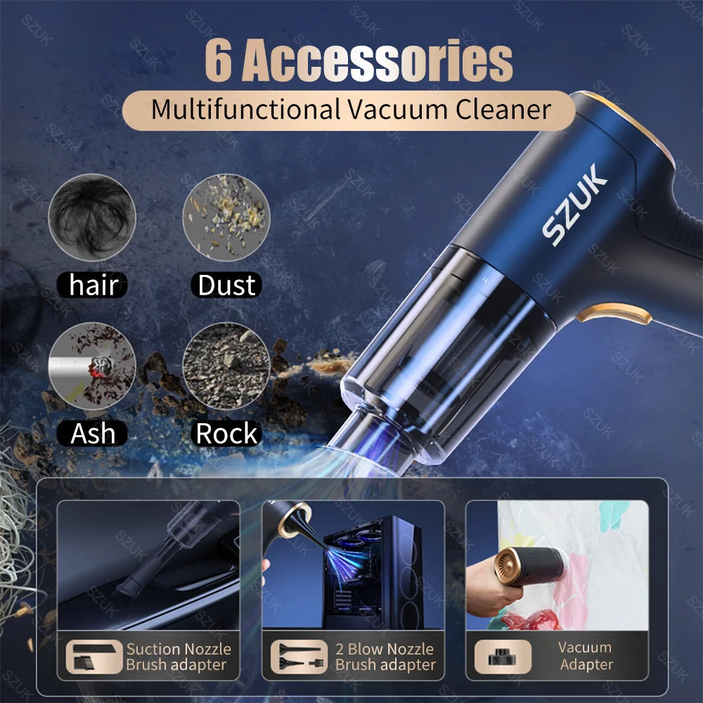 Powerful Mini Car Vacuum Cleaner Portable Wireless Handheld Cleaner for Home Appliance Powerful Dusting Cleaning Machine Car Cleaner for Keyboard