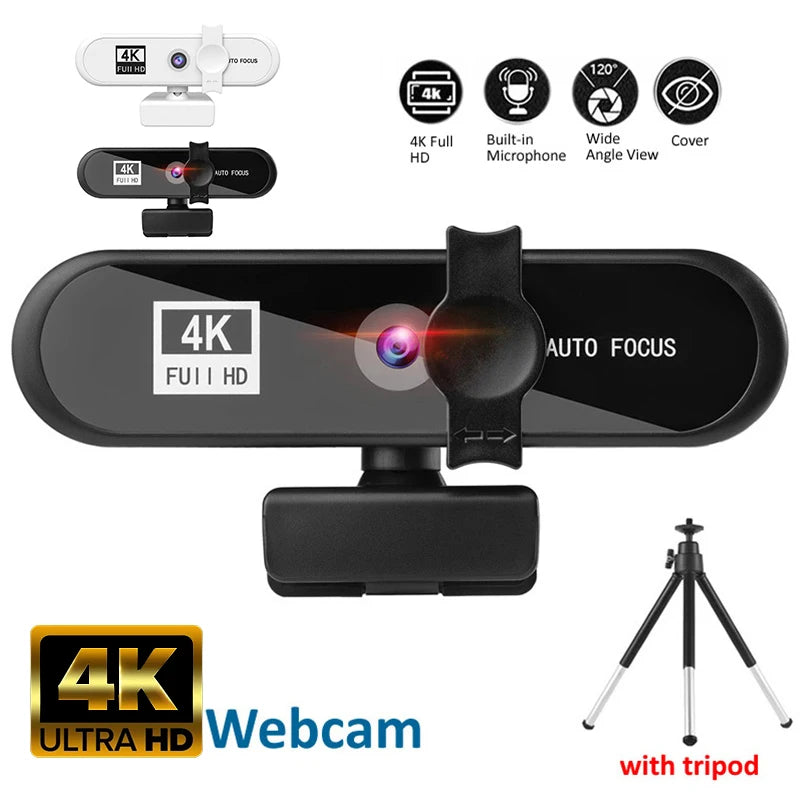 8K 4K Webcam Sailvde Pc Webcam With Free Gift Tripod Autofocus Usb Web Camera Laptop Mini Camera 1080P with Microphone