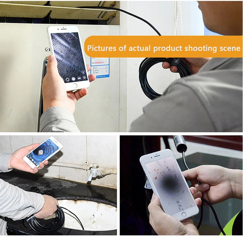 Wire Mini Endoscope Camera 5.5mm Lens for Android Waterproof Led Lighting Inspection Camera