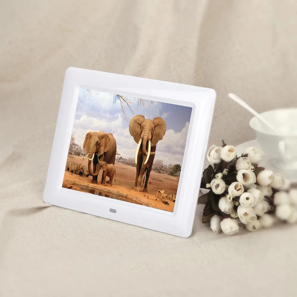 8'' HD TFT-LCD Digital Photo Frame Clock Photo MP3 MP4 Movie Player,Digital picture frame with Remote Desktop For Christmas Gift