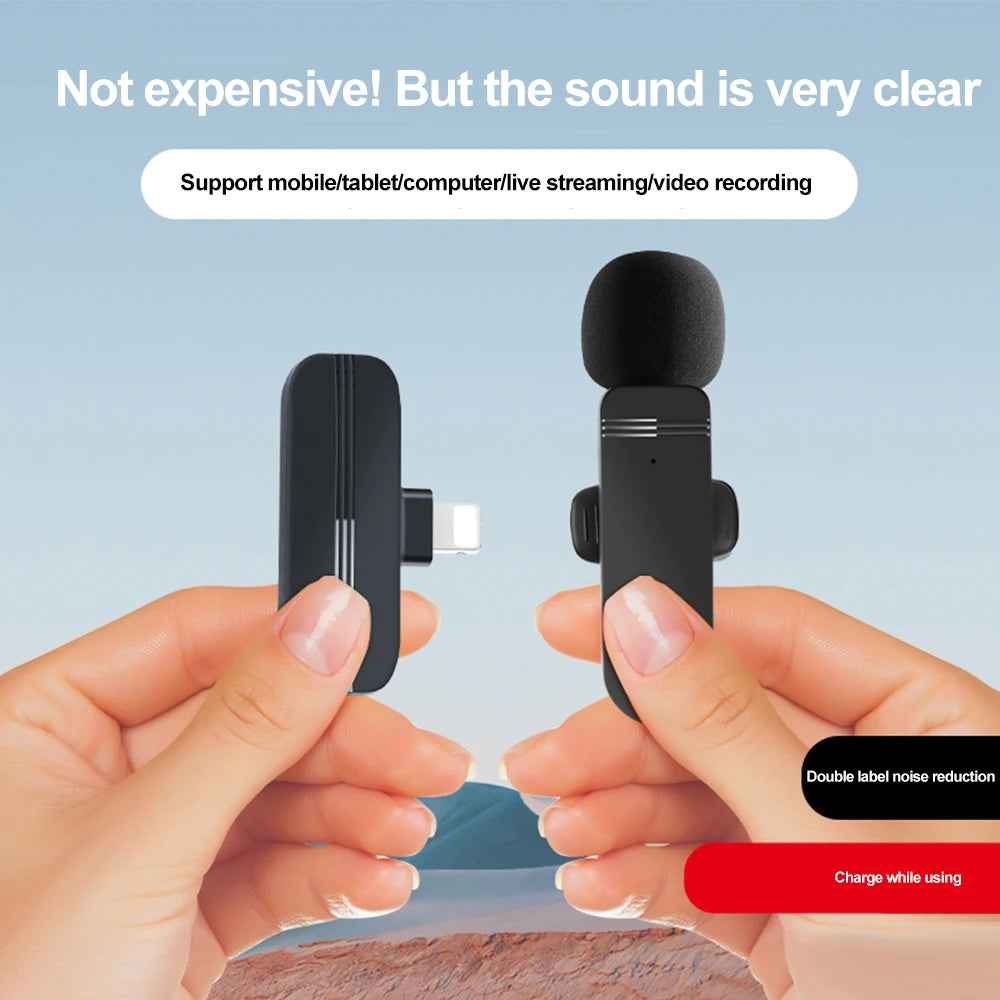 Wireless Mini Mic Audio Video Recording vlogging