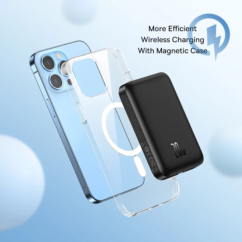 Powerful Iphone 8-15 Magnetic wireless Portable Charger Power Bank