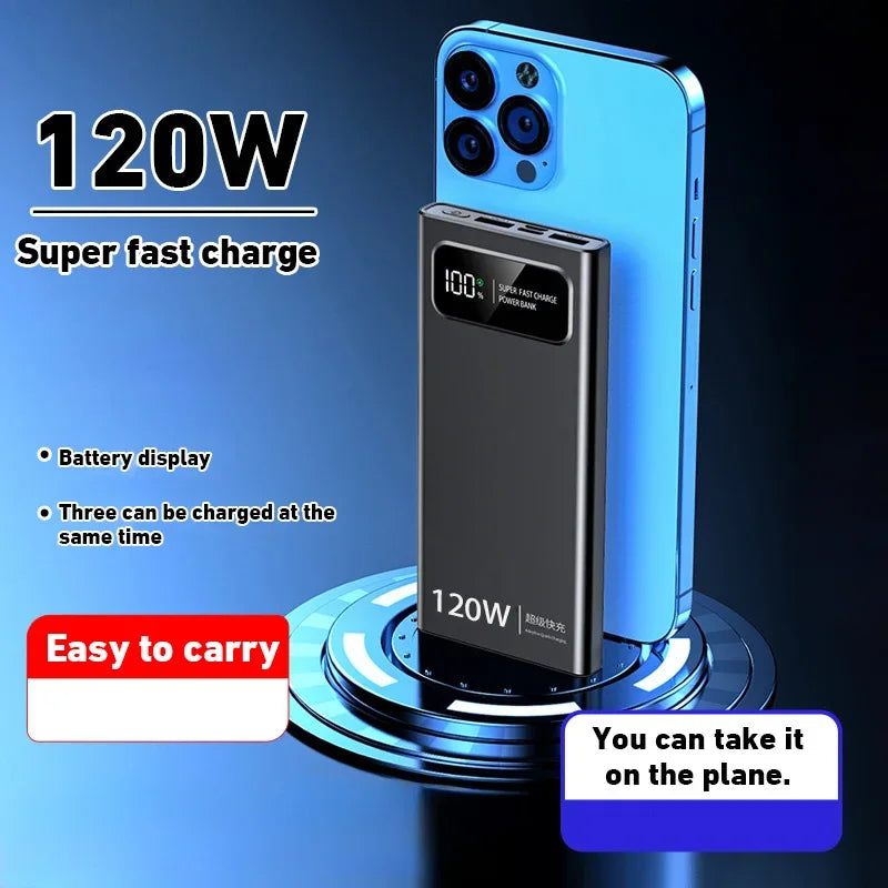 Xiaomi 120W Power Bank 200000mAh Super Fast Charging Ultralarge Capacity For Mobile Power External Battery For Iphone Vivo 2024